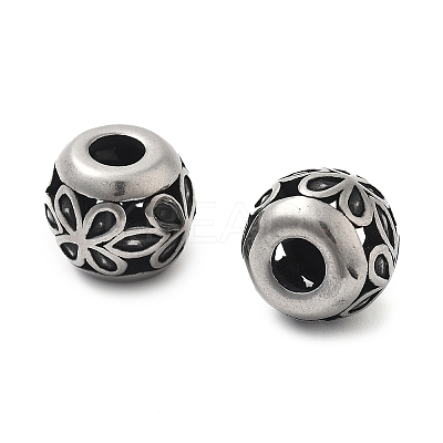 304 Stainless Steel European Beads STAS-V008-47AS-1