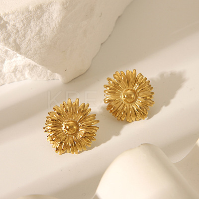 304 Stainless Steel Stud Earrings for Women EJEW-K302-09G-1