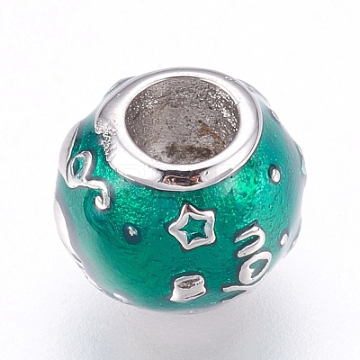 304 Stainless Steel European Beads STAS-O097-124A-1