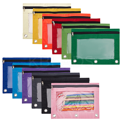 12Pcs 12 Colors Oxford Fabric Pen Bag AJEW-FG0005-16-1