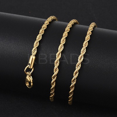 304 Stainless Steel Rope Chain Necklaces LS-NJEW-F226-03G-04-1