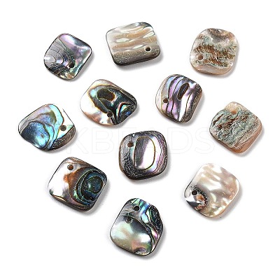 Natural Paua Shell Pendants SSHEL-D084-10A-1