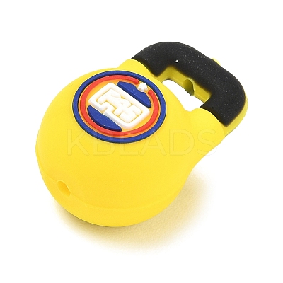 Gym Equipment Theme Silicone Focal Bead SL-CBAE849-03C-1