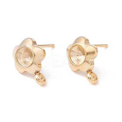 304 Stainless Steel Stud Earring Findings STAS-P308-04G-1