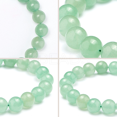 Natural Green Aventurine Round Beads Stretch Bracelets BJEW-PH0001-10mm-24-1