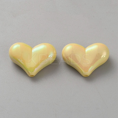 10Pcs Opaque Acrylic Beads LS-SACR-WH0008-020E-1