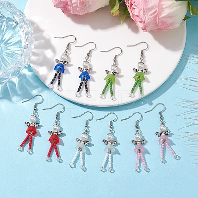 304 Stainless Steel Fairy Dangle Earrings EJEW-MZ00129-1