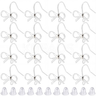 28Pcs Bowknot Shape Brass Earring Hook DIY-SP0001-06P-1