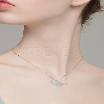8Pcs 2 Style 304 Stainless Steel Kitten Pendants STAS-LP0003-60-1