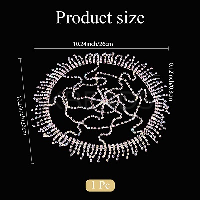 Alloy Rhinestone Mesh Headbands OHAR-WH20007-05P-01-1