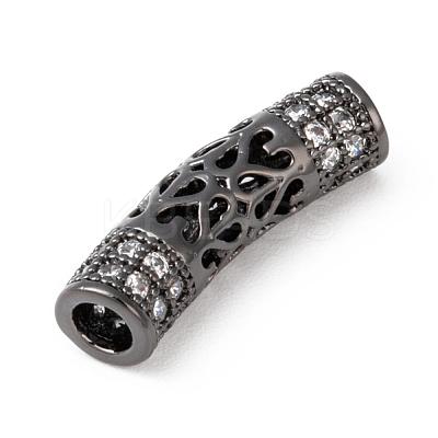 Brass Micro Pave Cubic Zirconia Beads ZIRC-F001-66B-1