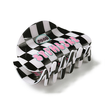Tartan Pattern PVC Claw Hair Clips PHAR-M013-02F-1