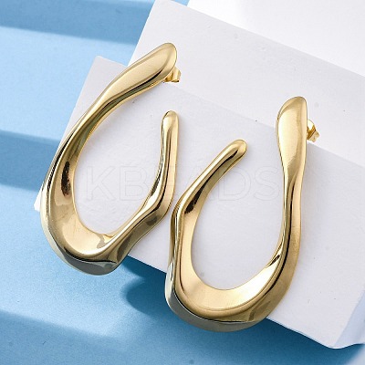 304 Stainless Steel Teardrop Stud Earrings EJEW-B108-13G-1