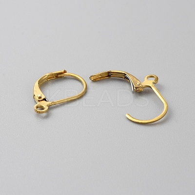 Brass Leverback Earring Findings KK-WH0044-142D-G-1