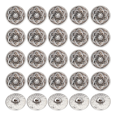 30Pcs Zinc Alloy Shank Buttons BUTT-GO0001-01-1
