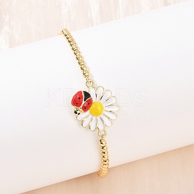 Brass Box Chain Slider Bracelets BJEW-P360-01G-1