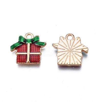 Christmas Alloy Enamel Pendants ENAM-Q442-58-1