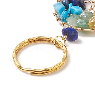 Natural Lapis Lazuli Keychain X1-KEYC-JKC00435-04-1