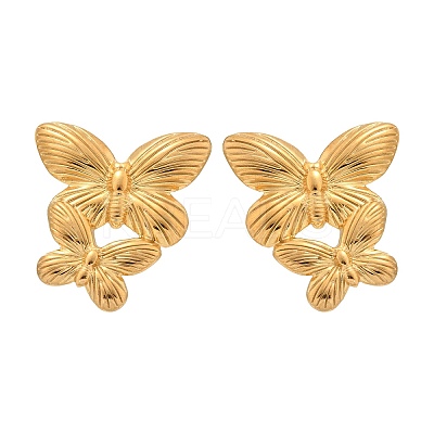 304 Stainless Steel Studs Earrings for Women LS-EJEW-K306-24G-1