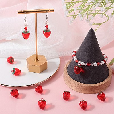 24Pcs Transparent Resin Imitation Fruit Pendants INS-SC0001-01-1