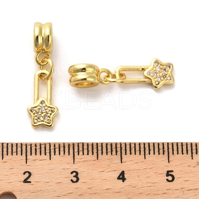Rack Plating Brass Micro Pave Cubic Zirconia Charms KK-S398-06B-1