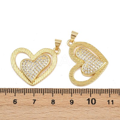 Brass Micro Pave Cubic Zirconia Pendants KK-C132-03J-G-1