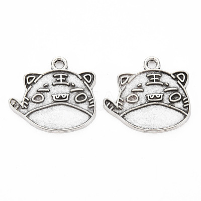 Tibetan Style Alloy Pendant Enamel Settings TIBEP-N010-011AS-RS-1