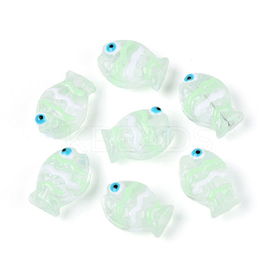 Transparent Glass and Enamel Beads Strands GLAA-T034-01D-1