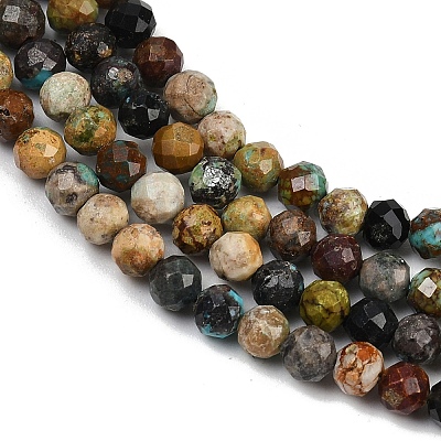 Natural HuBei Turquoise Beads Strands G-L628-B02-4mm-02-1