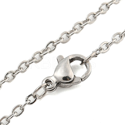Non-Tarnish 201 Stainless Steel Pendant Necklaces NJEW-H030-07P-1