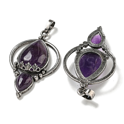 Natural Amethyst Pendants G-F766-04AS-04-1