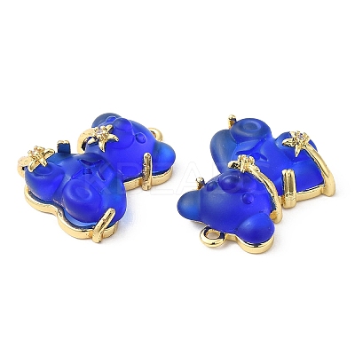 Transparent Resin Crystal Rhinestone Pendants KK-H438-04G-08-1