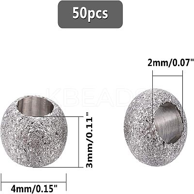304 Stainless Steel Textured Spacer Beads STAS-UN0005-54-1