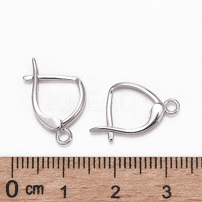 Anti-Tarnish Rhodium Plated 925 Sterling Silver Leverback Earrings X-STER-K168-003P-1