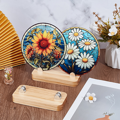 Pine Wood Display Stands DIY-WH0699-08C-1