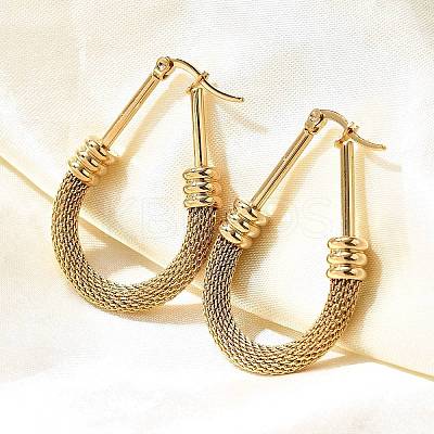 201 Stainless Steel Hoop Earrings EJEW-Q026-15G-A-1
