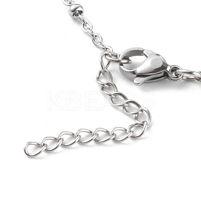 Non-Tarnish 304 Stainless Steel Satellite Chain Necklaces NJEW-JN03459-01-1