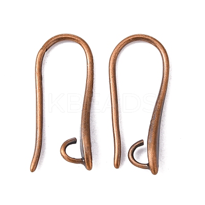 Brass Earring Hooks for Earring Designs KK-M142-02-RS-1
