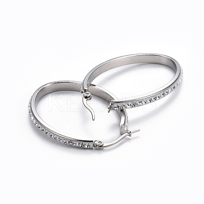 304 Stainless Steel Hoop Earrings EJEW-L232-037A-01P-1
