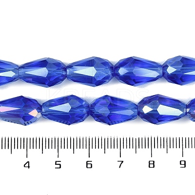 Transparent Electroplate Glass Beads Strands EGLA-T6mm-B11-1