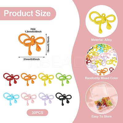 30Pcs Spray Paint Alloy Pendants FIND-TA0006-82-1