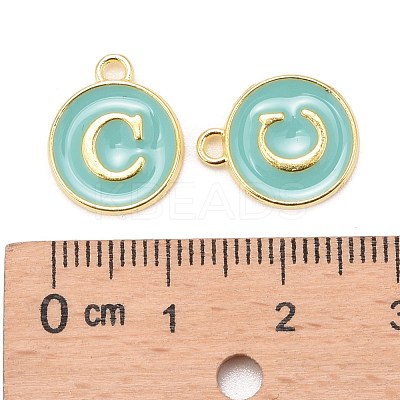 Golden Plated Alloy Enamel Charms ENAM-S118-05C-1