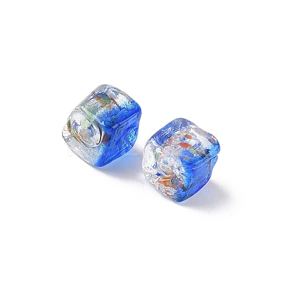 Baking Paint Handmade Gold Sand Lampwork Beads LAMP-P072-01A-03-1