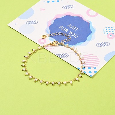 Glass Charm Bracelets BJEW-JB05600-04-1
