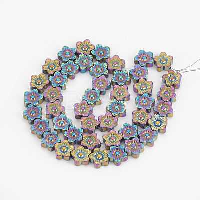 Electroplate Non-magnetic Synthetic Hematite Beads Strands X-G-T061-98D-1