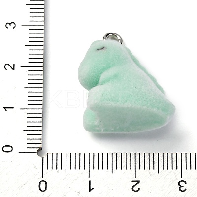 Flocky Resin Pendants FIND-S001-08A-1