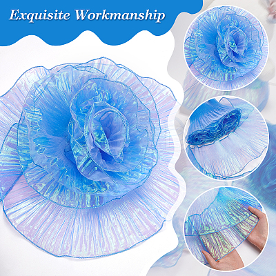 Gradient Color Organza Pleated Lace Ribbon DIY-GA0005-88C-1
