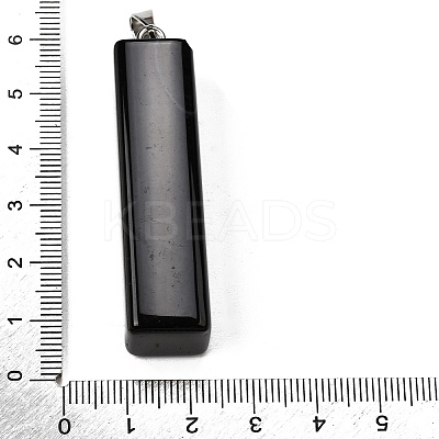 Natural Black Banded Agate(Dyed & Heated) Big Pendants G-F820-03P-03-1
