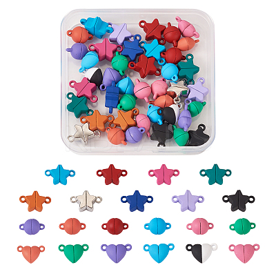 42 Sets 21 Styles Alloy Magnetic Clasps FIND-TA0001-95-1