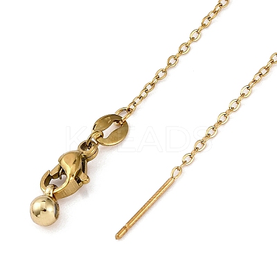 Ion Plaing(IP) 304 Stainless Cable Chain Necklaces NJEW-Q003-04G-1
